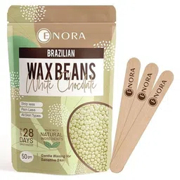 ENORA White Chocolate Stripless Wax Beans- 100 g With Spatula-picture-15