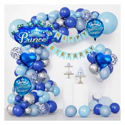 Bubble Trouble Prince Foil Balloon Set, Happy Birthday Banner, & More for Boys & Kids Indoor & Outdoor Parties - Pack of 66-picture-30