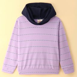 Rikidoos Full Sleeves Abstract Printed Hoodie - Purple-picture-13