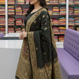 Silakaari Pure Silk Unstitched Dress Material image 3