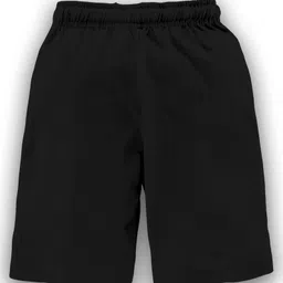 Kiddopanti Placement Printed Knee Length Shorts - Jet Black image 3