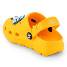 HOPPA SWEDEN Perforated Clogs With Football & Panda Charms - Yellow image 5