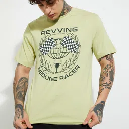 max Men Typography Printed V-Neck Raw Edge Pure Cotton T-shirt-picture-18