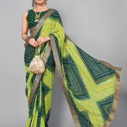 KALINI Bandhani Printed Saree-image-97
