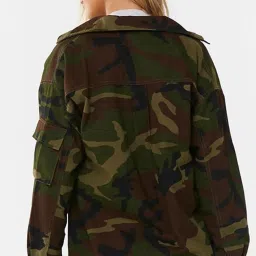 Forever 21 Olive Camo Print Jacket image 2