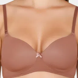 Zivame Brown Non Wired Padded T-Shirt Bra image 4