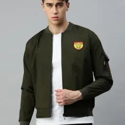 VOXATI Green Regular Fit Bomber Jacket-picture-16