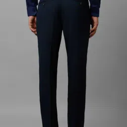 Louis Philippe Navy Regular Fit Trousers image 2