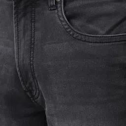 Peter England Jeans Grey Cotton Regular Fit Jeans image 4