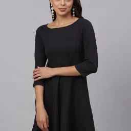 Jainish Black A-Line Dress image 1