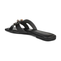 Design Crew Women's Black Casual Sandals image 4