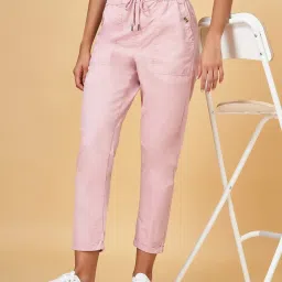 Honey by Pantaloons Pink Cotton Trousers image 4