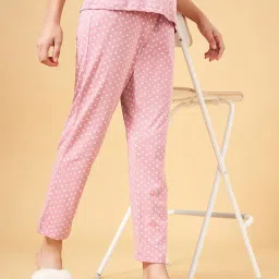 Dreamz by Pantaloons Pink Cotton Printed Pyjamas image 4