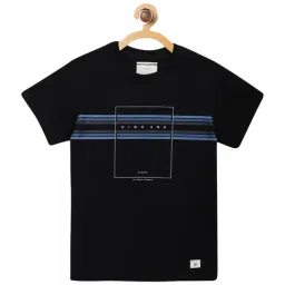 Octave Kids Navy Cotton Printed T-Shirt-image-5