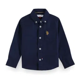 U.S. Polo Assn. Kids Navy Solid Full Sleeves Shirt-picture-45