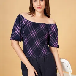 Honey by Pantaloons Navy Printed Top image 4