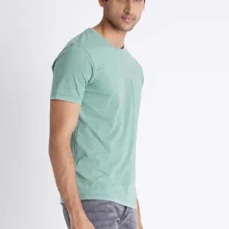 celio Celio* Green Cotton Regular Fit T-Shirt image 4