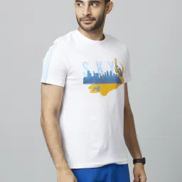 celio Celio* Mumbai Indians White Cotton Regular Fit T-Shirt image 4