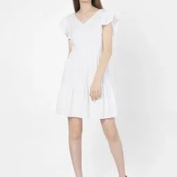 Vero Moda White Relaxed Fit A Line Dress-picture-20