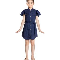 Peppermint Kids Navy Striped Dress-picture-22