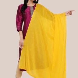Dupatta Bazaar Yellow Cotton Dupatta-picture-42