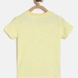 MINIKLUB Kids Yellow Self Design T-Shirt image 2
