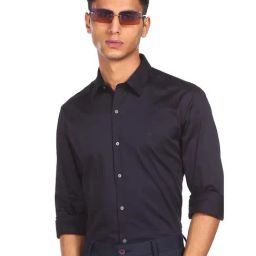 Arrow New York Navy Regular Fit Shirt-picture-30
