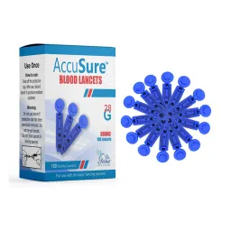 AccuSure Instant Digital Simple Glucometer Kit with 100 Blood Lancet and Simple Strips 50 Tests (Black) image 4