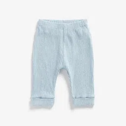 Mothercare Kids Grey & Blue Embroidered Full Sleeves Bodysuit, Pyjamas with Bib image 4