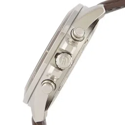 Casio EDifice EFR-526L-7BVUDF Beige Analog Dial Brown Leather Band Men's Watch EX303 image 4