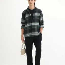 Rare Rabbit Green Regular Fit Checked Shirt image 5
