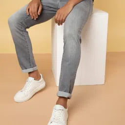 Wrangler Grey Cotton Slim Fit Jeans image 4