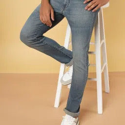 Wrangler Mid Blue Cotton Skinny Fit Jeans image 4