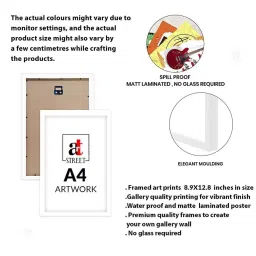 Art Street White & Pink I Am Not Perfect Just Awesome Wall Art Prints - Set of 6 image 4