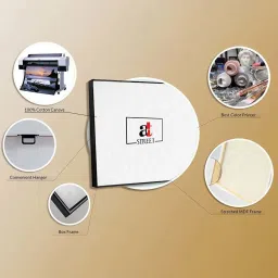 Art Street Black & Orange Persimmon Tree On The Mountain Large Panel Wall Art Print image 4