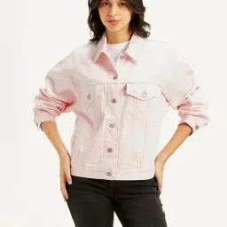Levi's Pink Cotton Relaxed Fit Jacket-picture-32