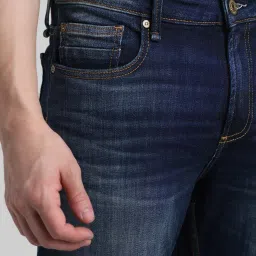 Jack & Jones Medium Blue Cotton Regular Fit Jeans image 4