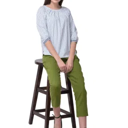 Woodland Olive Regular Fit Flat Front Trousers image 4