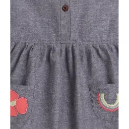 Bumzee Kids Dark Grey Textured Frock image 4