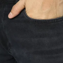 Peter England Jeans Black Cotton Slim Fit Jeans image 4