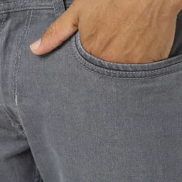 Peter England Jeans Grey Cotton Skinny Fit Jeans image 4