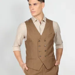 Arrow Brown Regular Fit Three Piece Suit image 4