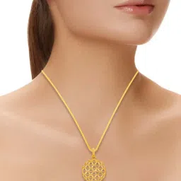 Waman Hari Pethe Jewellers 22k Gold Pendant Set for Women image 2