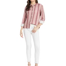 METTLE Multicolor Cotton Striped Shirt image 4