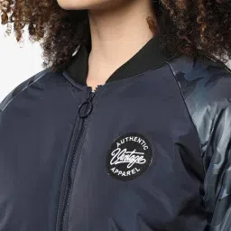 Campus Sutra Navy Regular Fit Jacket image 4