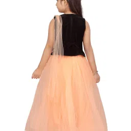 Aarika Kids Black & Peach Embellished Lehenga, Choli with Dupatta image 2