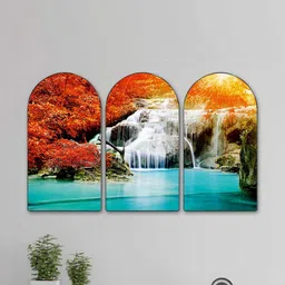 SAF Multicoloured Set of 3 Piece MDF Other Wall Paintings-picture-29