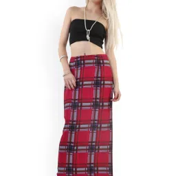 Belle Fille Red Checks Skirt image 4