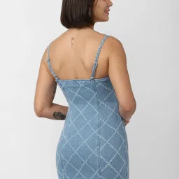 Forever 21 Blue Check Bodycon Dress image 2