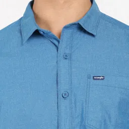 Wrangler Blue Slim Fit Shirt image 4